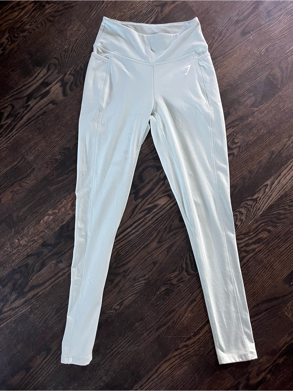 Gymshark Dry Mint Green High-Rise Soft Leggings Outside Pockets Size S